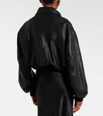 Briar leather bomber jacket | Nour Hammour