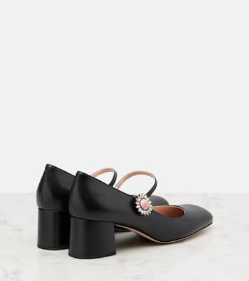 Mary-Jane-Pumps Daisy Jewel 55 aus Leder | Valentino Garavani