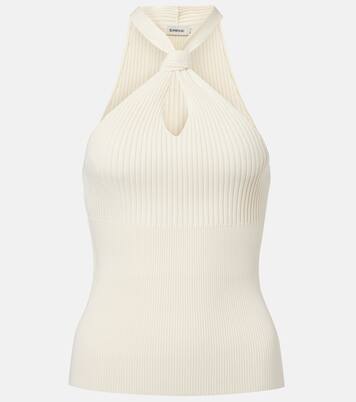 Andrea ribbed-knit halterneck top | Simkhai