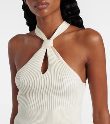 Andrea ribbed-knit halterneck top | Simkhai