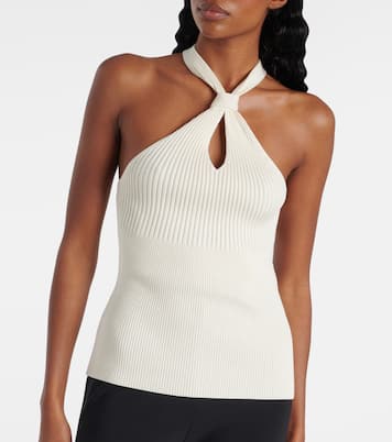 Andrea ribbed-knit halterneck top | Simkhai