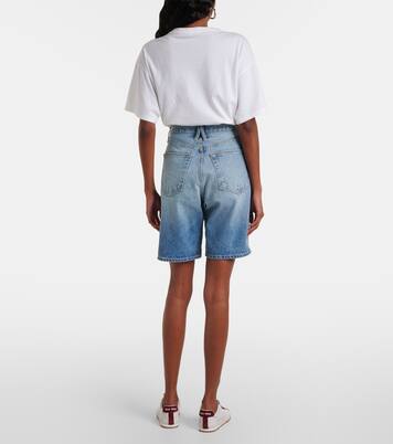 High-rise denim Bermuda shorts | Slvrlake
