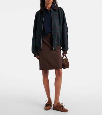 Blouson aus Schurwoll-Twill mit Cord | Miu Miu