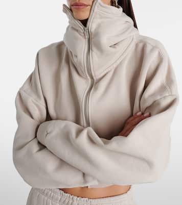 拉链短款棉质帽衫 | Entire Studios