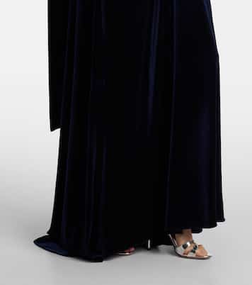 Abito lungo in velluto | Monique Lhuillier