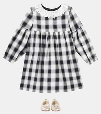 Abito in cotone a quadri con pizzo | Tartine et Chocolat