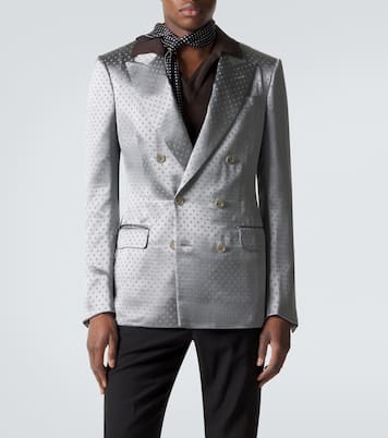 Blazer en crêpe de satin à pois | Tom Ford