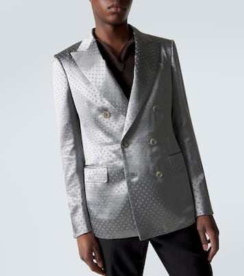 Blazer en crêpe de satin à pois | Tom Ford