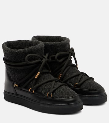 Felt leather-trimmed snow boots  | Inuikii