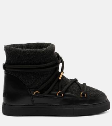 Felt leather-trimmed snow boots  | Inuikii