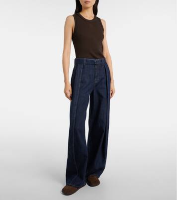 Jeans a gamba larga con cintura | Loewe