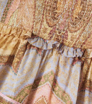 Awaken shirred tiered cotton dress | Zimmermann Kids