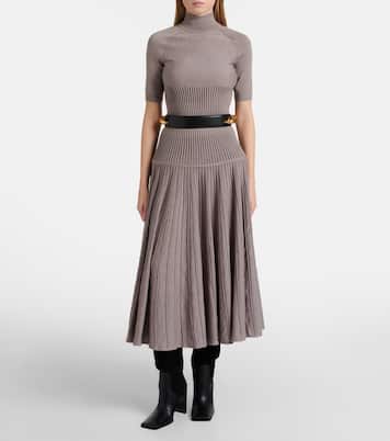 Bottes 90 en cuir et daim | Alaïa