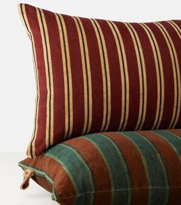 Glisente striped cotton and linen cushion | The House of Lyria