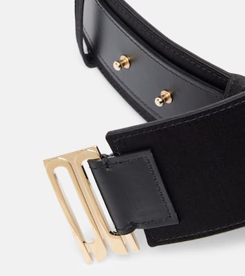 Wide leather belt  | Victoria Beckham
