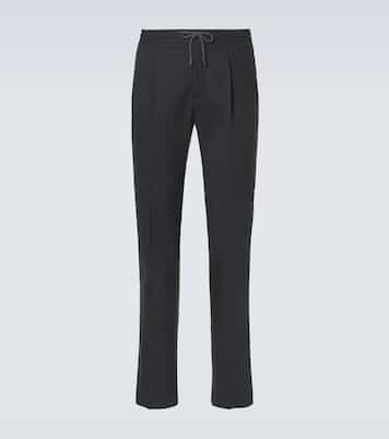 Virgin wool tapered pants | Slowear