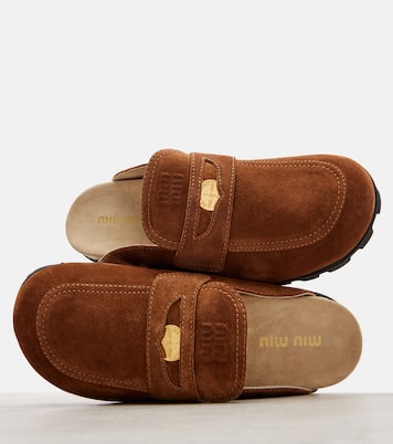 Slippers Oliva aus Veloursleder | Miu Miu