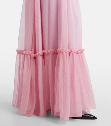 GG printed silk chiffon maxi skirt  | Gucci