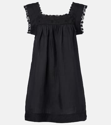 Almadia lace-trimmed ramie minidress | Dôen