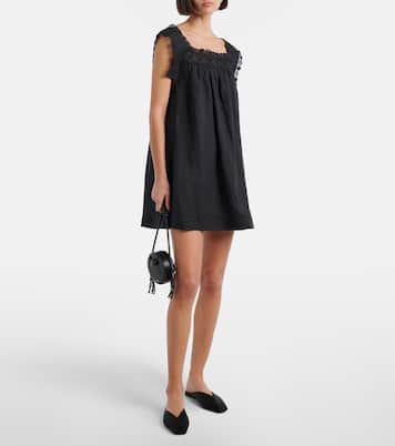 Almadia lace-trimmed ramie minidress | Dôen