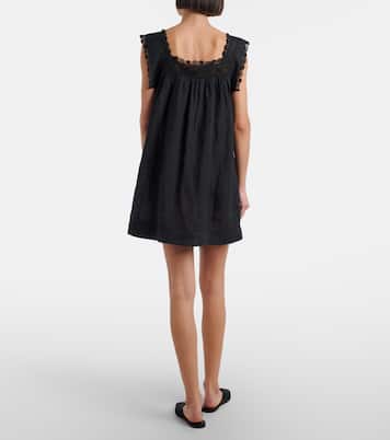 Almadia lace-trimmed ramie minidress | Dôen