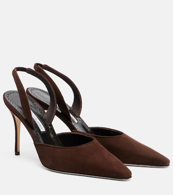 Borelapla suede slingback pumps | Manolo Blahnik
