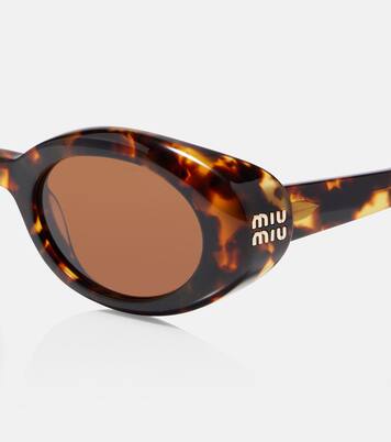 Logo oval sunglasses | Miu Miu