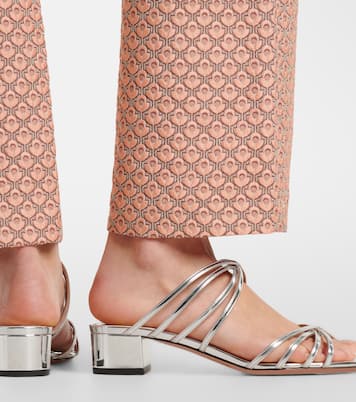 Tell Me mirrored leather mules | Aquazzura