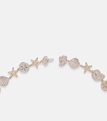 Sea Life 14kt gold (585/1000) necklace with diamonds | Sydney Evan