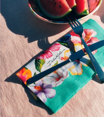 Set of 2 floral linen napkins | Dolce&Gabbana Casa