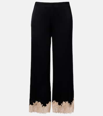 Marcela lace-trimmed wide-leg pants | Rixo