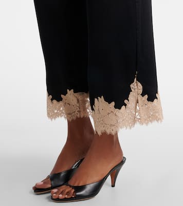 Marcela lace-trimmed wide-leg pants | Rixo