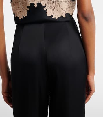 Marcela lace-trimmed wide-leg pants | Rixo