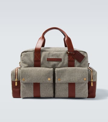 Weekender mit Lederbesatz | Brunello Cucinelli