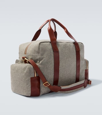 Weekender mit Lederbesatz | Brunello Cucinelli