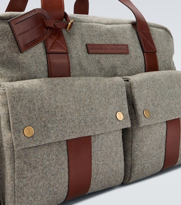 Weekender mit Lederbesatz | Brunello Cucinelli