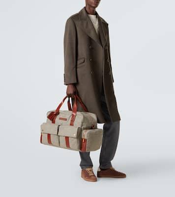 Weekender mit Lederbesatz | Brunello Cucinelli