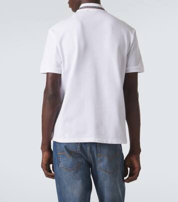 Greca cotton piqué polo shirt | Versace