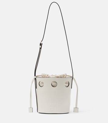 Leather bucket bag | Miu Miu