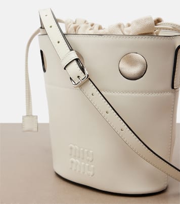 Leather bucket bag | Miu Miu