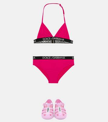 Logo triangle bikini | Dolce&Gabbana Kids