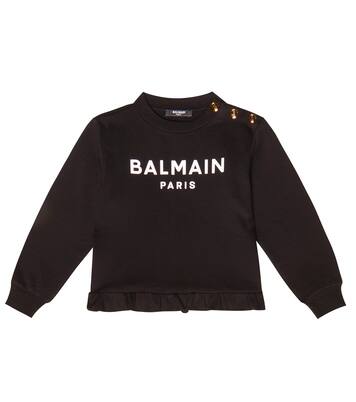 Sweat-shirt en coton à logo | Balmain Kids
