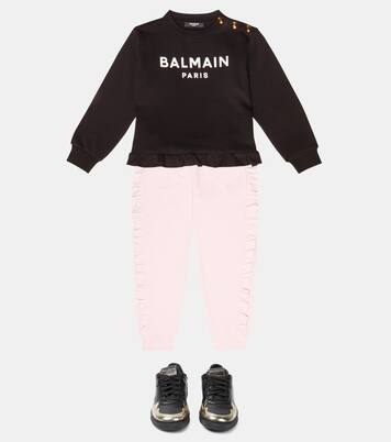 Sweat-shirt en coton à logo | Balmain Kids