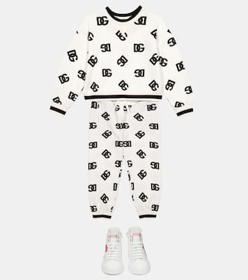 Printed cotton jersey sweatpants | Dolce&Gabbana Kids