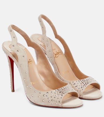 Nudes Degrachick suede sandals | Christian Louboutin