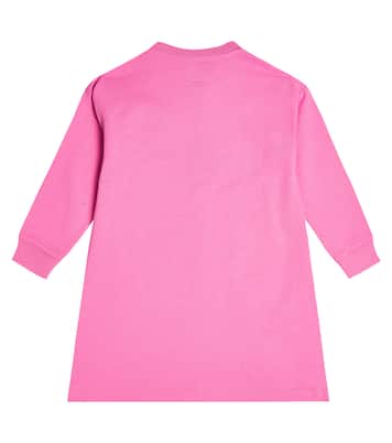 Floral-appliqué cotton jersey dress | Il Gufo