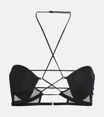 Tulle-trimmed wool bustier | Nensi Dojaka