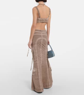 Cropped-Top aus Denim | Blumarine