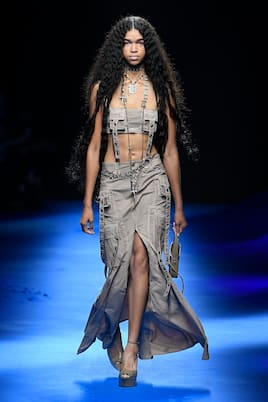 Cropped-Top aus Denim | Blumarine