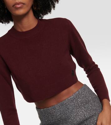 Pull raccourci en laine et cachemire | Patou